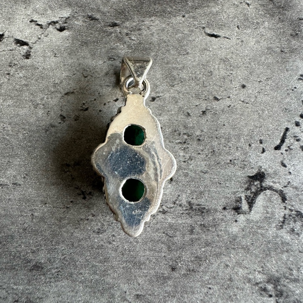 Turquoise Sterling 925 Silver Pendant - Picture 3 of 7